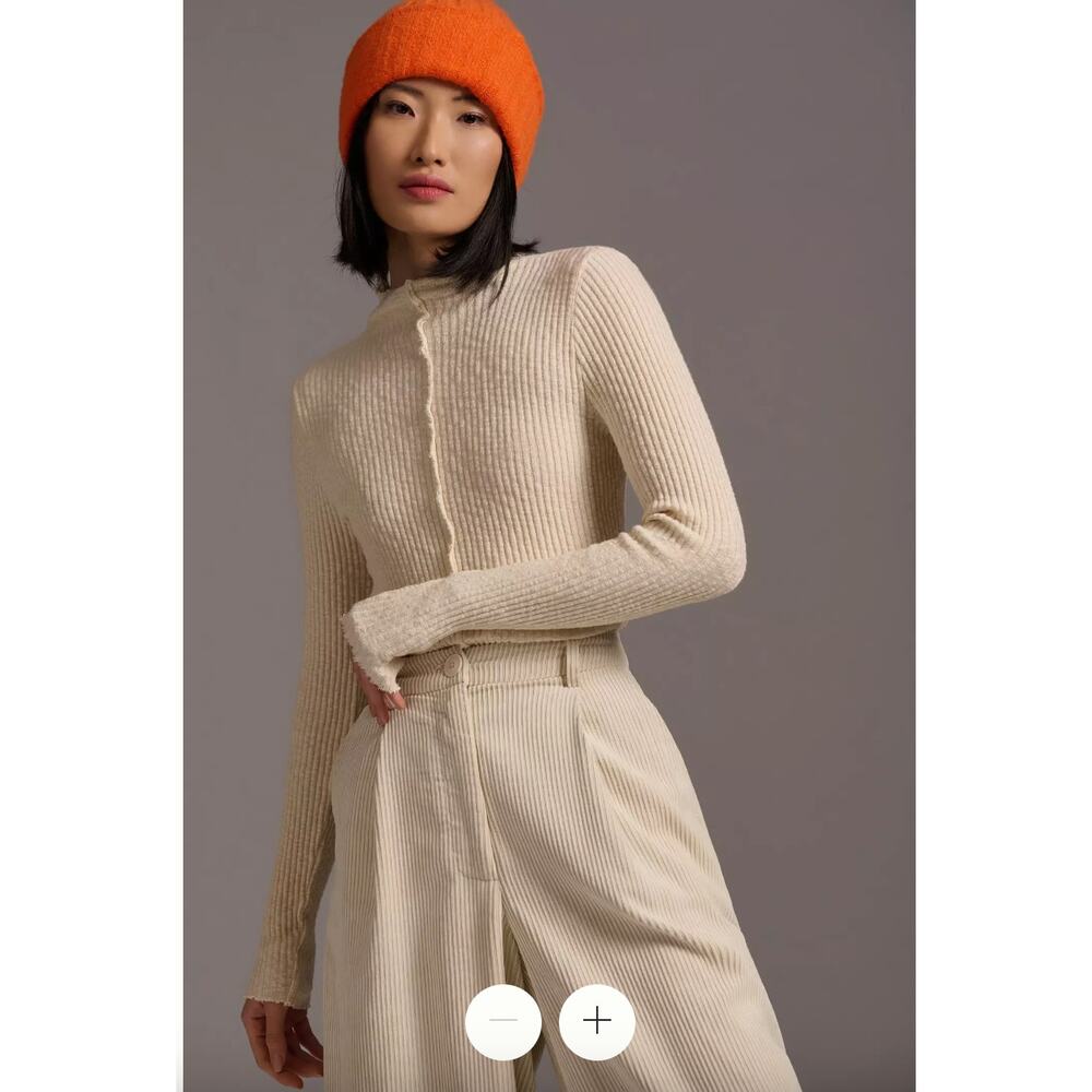 NWT Anthropologie T.La Ribbed Turtleneck Top Medium